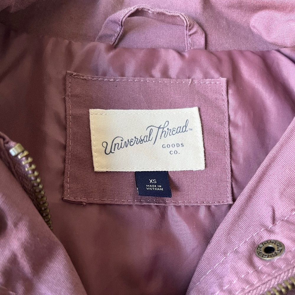 Universal Thread Anorak Jacket, Mauve, Size Xs - image 4